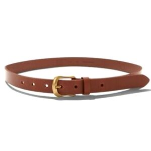 🌿 Frye Brown 25MM Genuine Leather Belt W/ Brass Buckle, Size PLUS 1X/2X ~ NWT